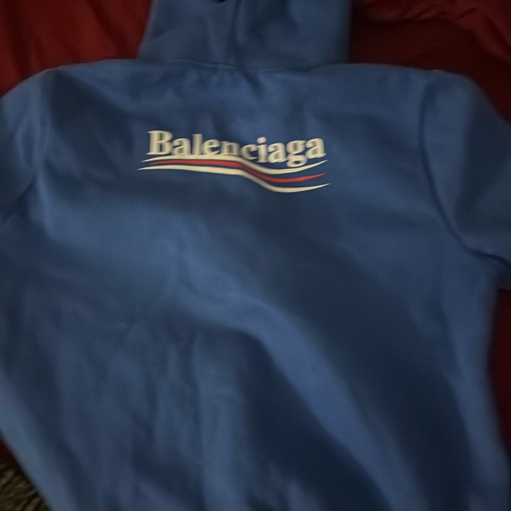 Blue balenciaga hoodie medium